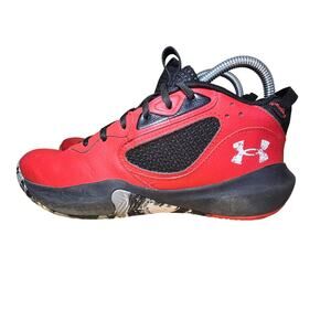 Under Armour Shoes Youth 7 Red Blue UA Lockdown 6 Basketball 3025616-600